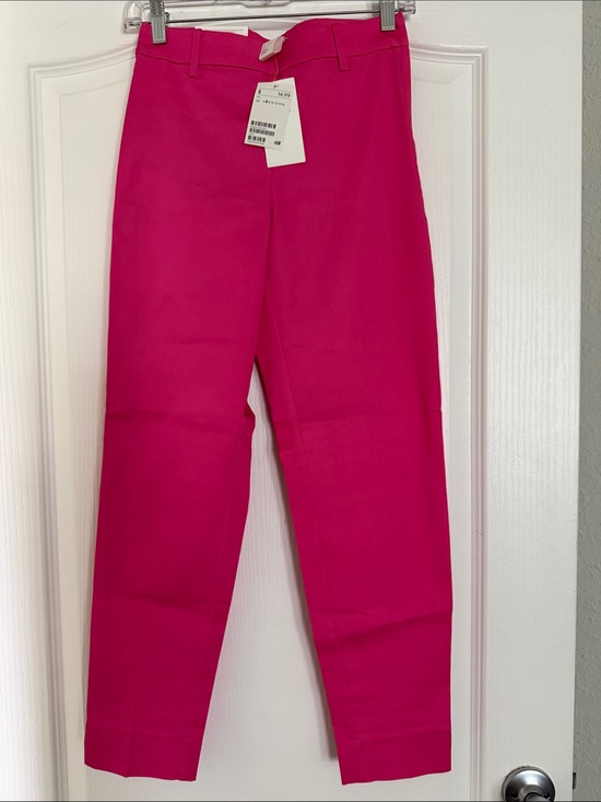 H&M Pants - New Women’s Bright Pink Side Zip Cropped Pants Sz 6.